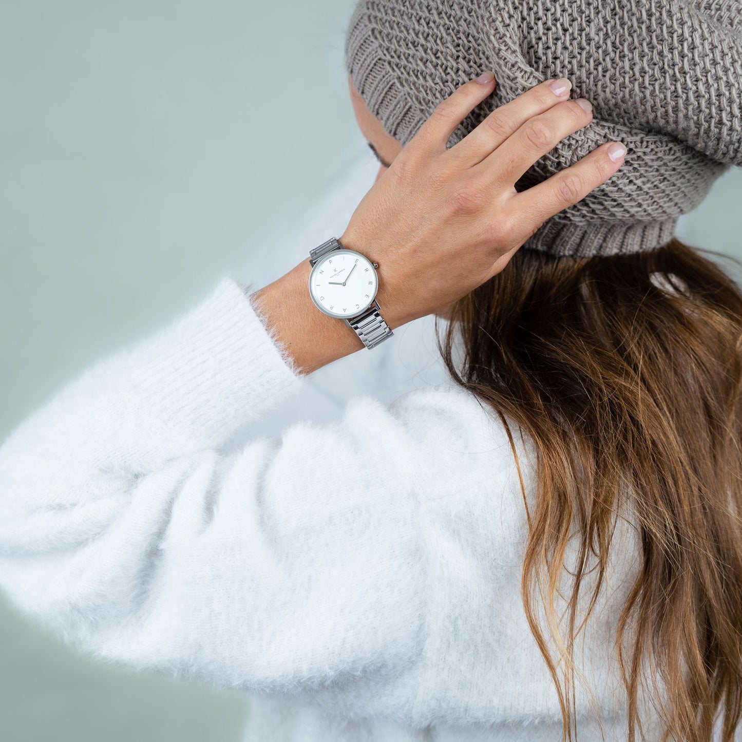 Pierre Cardin Women's Silver Metal Watch, White Dial | Cbv.1130